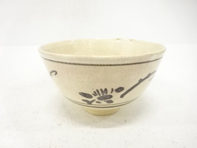 JAPANESE TEA CEREMONY / TEA BOWL CHAWAN / IRON PAINTING / ARTISAN WORK